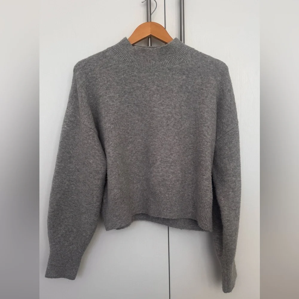 & Other Stories Gray Turtleneck Sweater - Picture 2 of 6